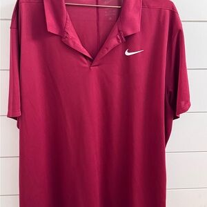 Nike Men's Burgundy Polo Shirt